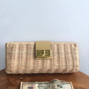 JCrew Factory Rattan Clutch